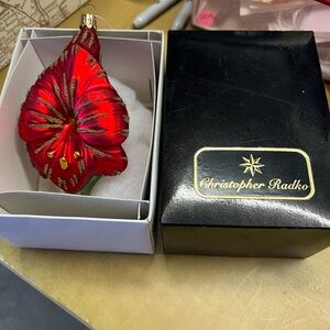 Christopher Radko Festive Red and Gold Ornament